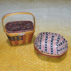25th. Anniversary 1973-1998 & 1 Rounded Oval Baskets $45 ea. Longaberger Baskets